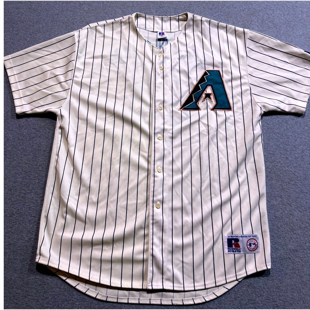 Russell Athletic Arizona Diamondbacks Randy Johnson 51 Jersey Mens XXL Pinstripe